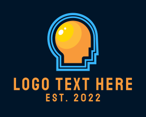 Thinking Head Lightbulb logo