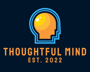 Thinking Head Lightbulb logo