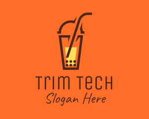 Modern Boba Cup logo design