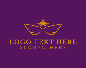 Crown - Royal Golden Wings logo design