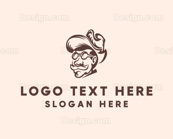 Cowboy Man Character Logo