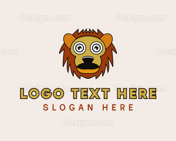 Cartoon Animal Lion Logo