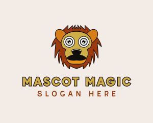 Cartoon Lion Drawing logo design