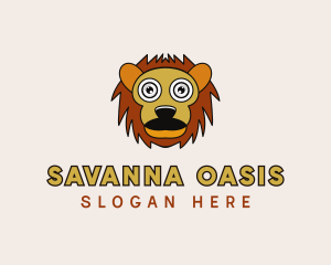 Cartoon Lion Drawing logo design