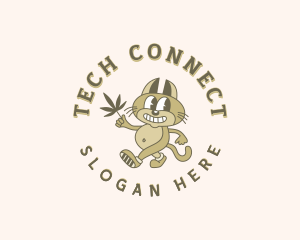 Cat Hemp Weed logo