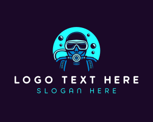 Scuba Diving Bubbles logo