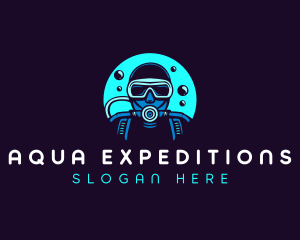 Scuba Diving Bubbles logo