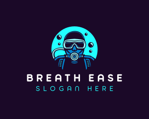 Scuba Diving Bubbles logo design