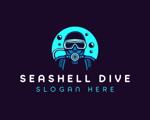 Scuba Diving Bubbles logo