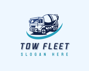 Cement Mixer Truck logo design