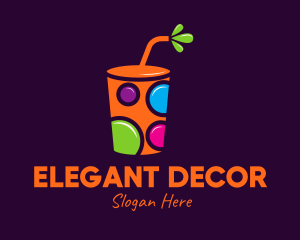 Colorful Reusable Drink Cup Logo
