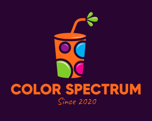 Colorful Reusable Drink Cup logo design