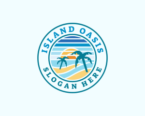 Summer Beach Island logo design