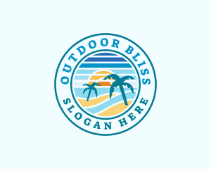 Summer Beach Island logo design