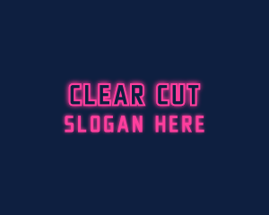 Pink Cyberpunk Wordmark logo design