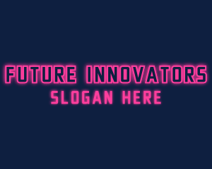 Pink Cyberpunk Wordmark logo design