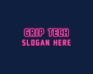 Pink Cyberpunk Wordmark logo design