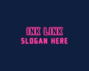 Pink Cyberpunk Wordmark logo design