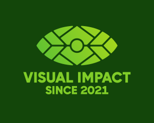 Green Environmental Eye  logo design