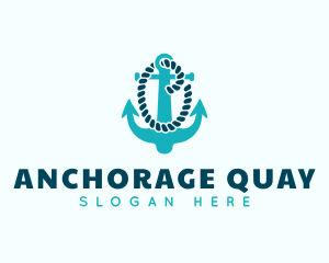 Anchor Rope Letter O logo