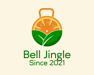 Kettlebell Orange Slice logo design