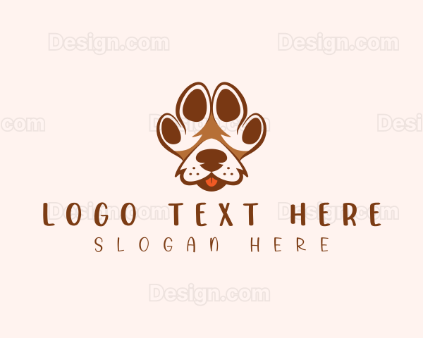 Pet Paw Dog Logo