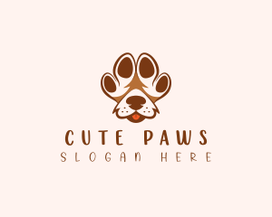 Pet Paw Dog logo design