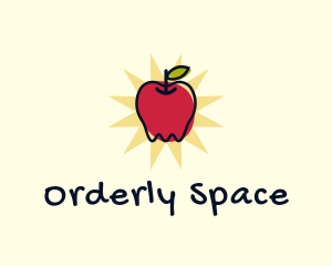 Doodle Organic Apple logo design