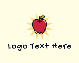 Apple - Doodle Organic Apple logo design