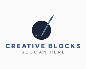 Writing Ballpoint Pen logo design