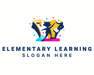 Kindergarten Learning Book logo design