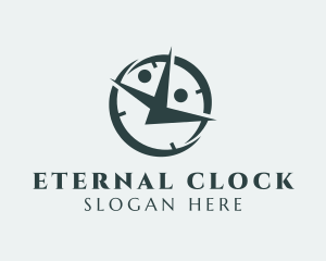 Yoga People Clock  logo