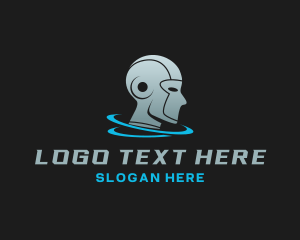 Futuristic Robotic Head logo