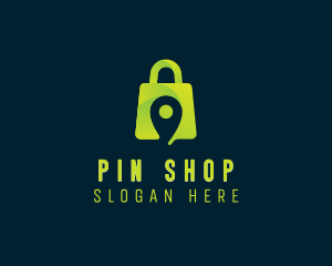 Shopping Bag Location Pin  logo