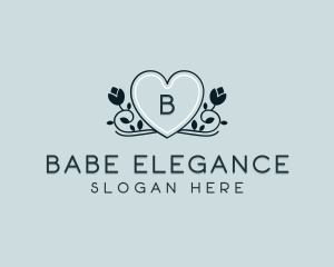 Heart Flower Garden logo design