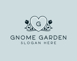 Heart Flower Garden logo design