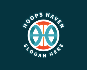 Basketball Letter H logo design