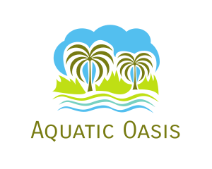 Tropical Oasis Island logo design