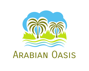 Tropical Oasis Island logo design