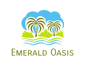 Tropical Oasis Island logo design