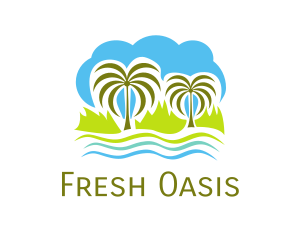 Tropical Oasis Island logo design