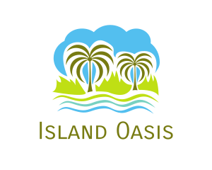 Tropical Oasis Island logo design