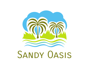 Tropical Oasis Island logo design