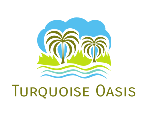 Tropical Oasis Island logo design