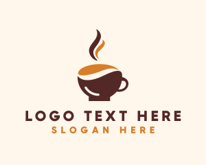Brew - Hot Cup Cafe logo design