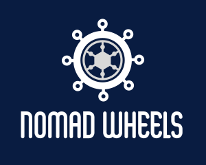 Ship Steering Wheel logo design