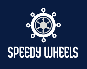 Ship Steering Wheel logo design