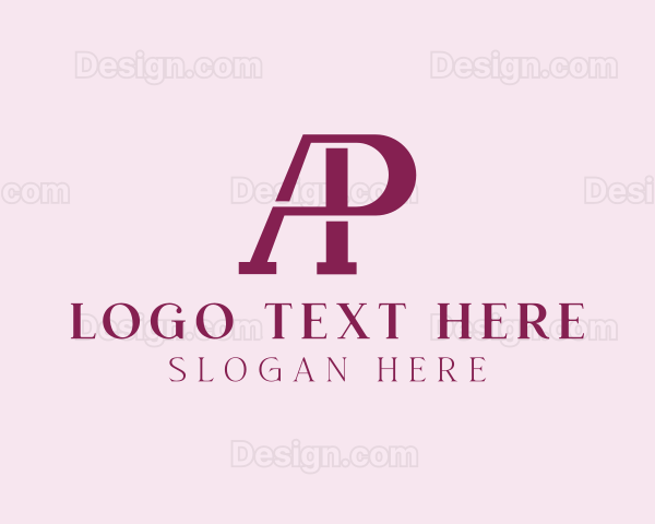 Retro Business Company Letter AP Logo