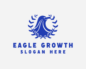 Eagle Bird Wreath logo design