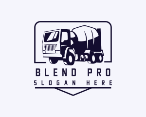 Cement Mixer Truck logo design